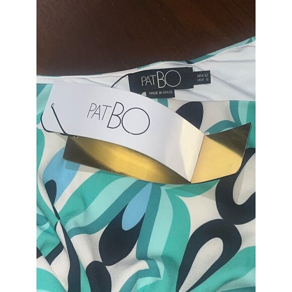 PatBO Twist One Shoulder Mini Dress in Piscene Blue 2 New Womens Cocktail - Picture 8 of 14